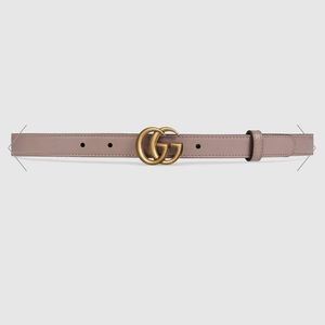Authentic Gucci Leather belt with Double G buckle